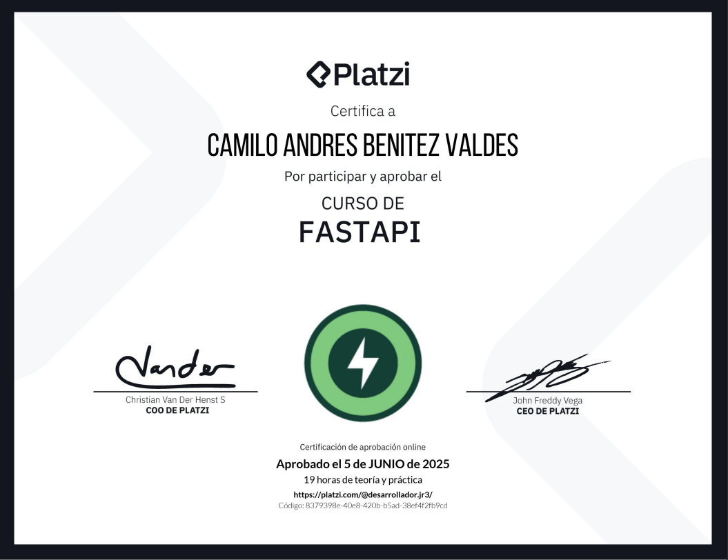 Certificado FastAPI