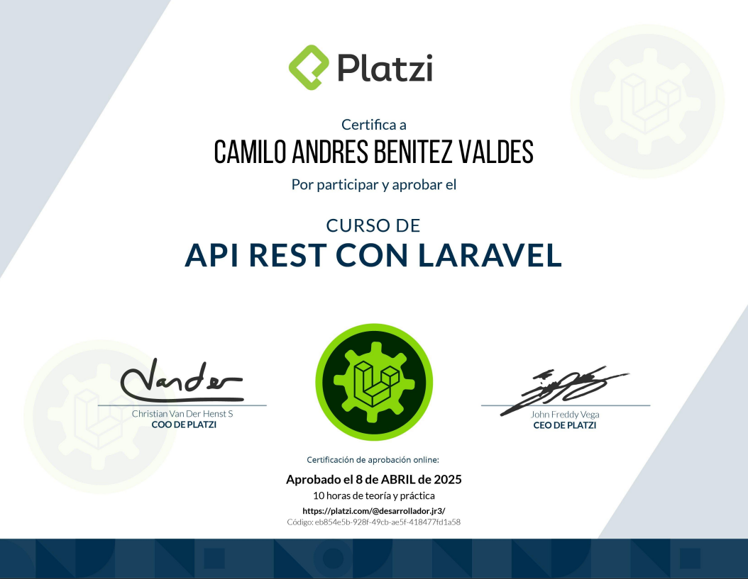 Certificado Laravel