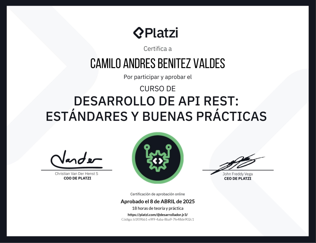 Certificado Laravel REST