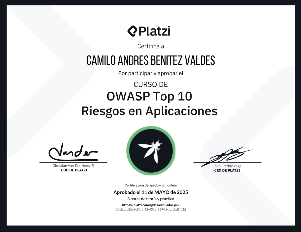 Certificado OWASP